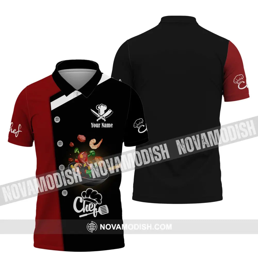 Unisex Shirt Custom Name For Chef T-Shirt Apparel Polo / S T-Shirt