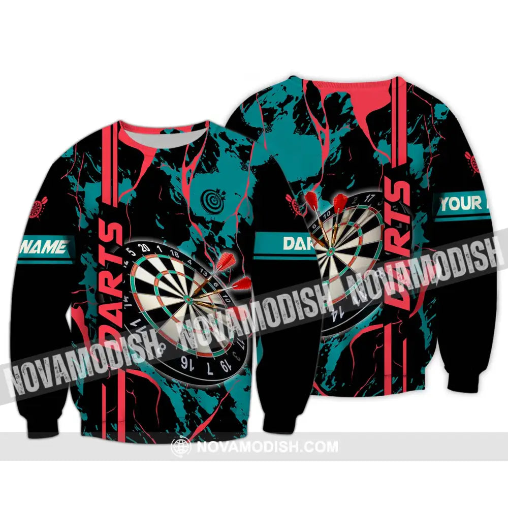 Unisex Shirt - Custom Name Shirt For Darts Lover Long Sleeve / S T-shirt