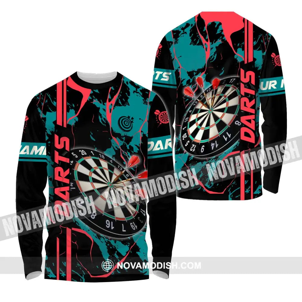 Unisex Shirt - Custom Name Shirt For Darts Lover Long Sleeve Shirt / S T-shirt