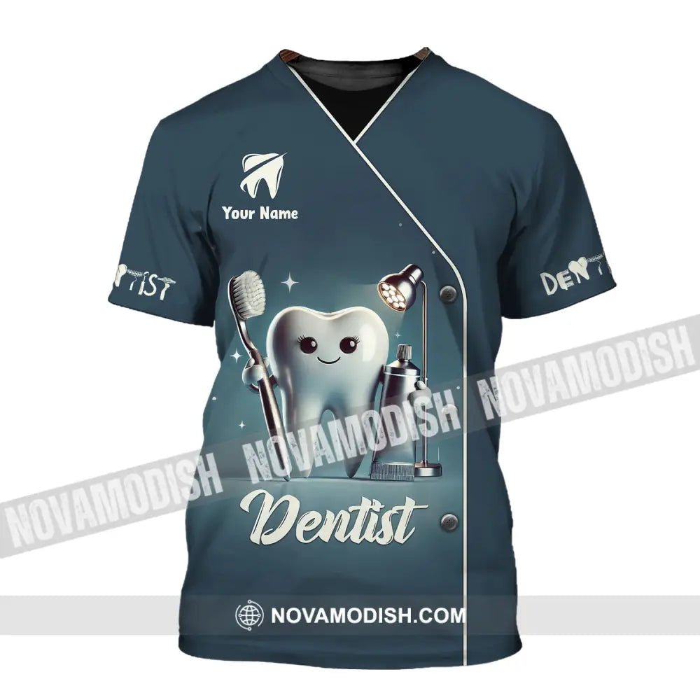 Unisex Shirt - Custom Name For Dentist Tooth T-Shirt / S T-Shirt