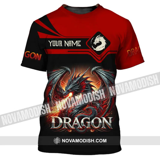 Unisex Shirt Custom Name For Dragon Lover T-Shirt Hoodie Long Sleeve / S T-Shirt