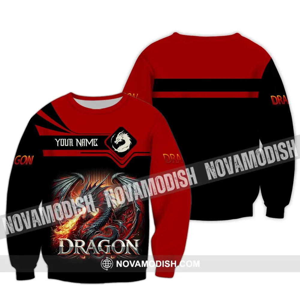 Unisex Shirt Custom Name For Dragon Lover T-Shirt Hoodie Long Sleeve / S T-Shirt