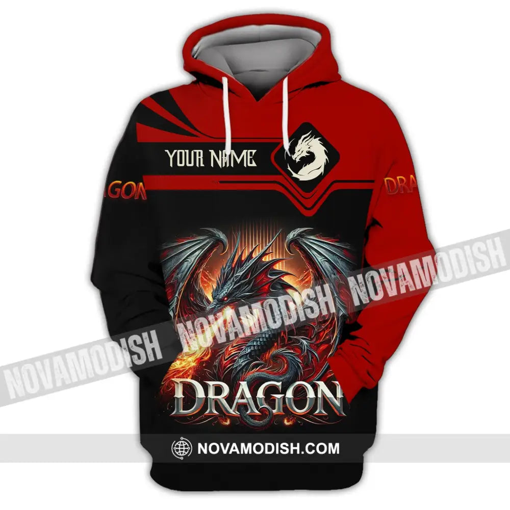 Unisex Shirt Custom Name For Dragon Lover T-Shirt Hoodie Long Sleeve / S T-Shirt