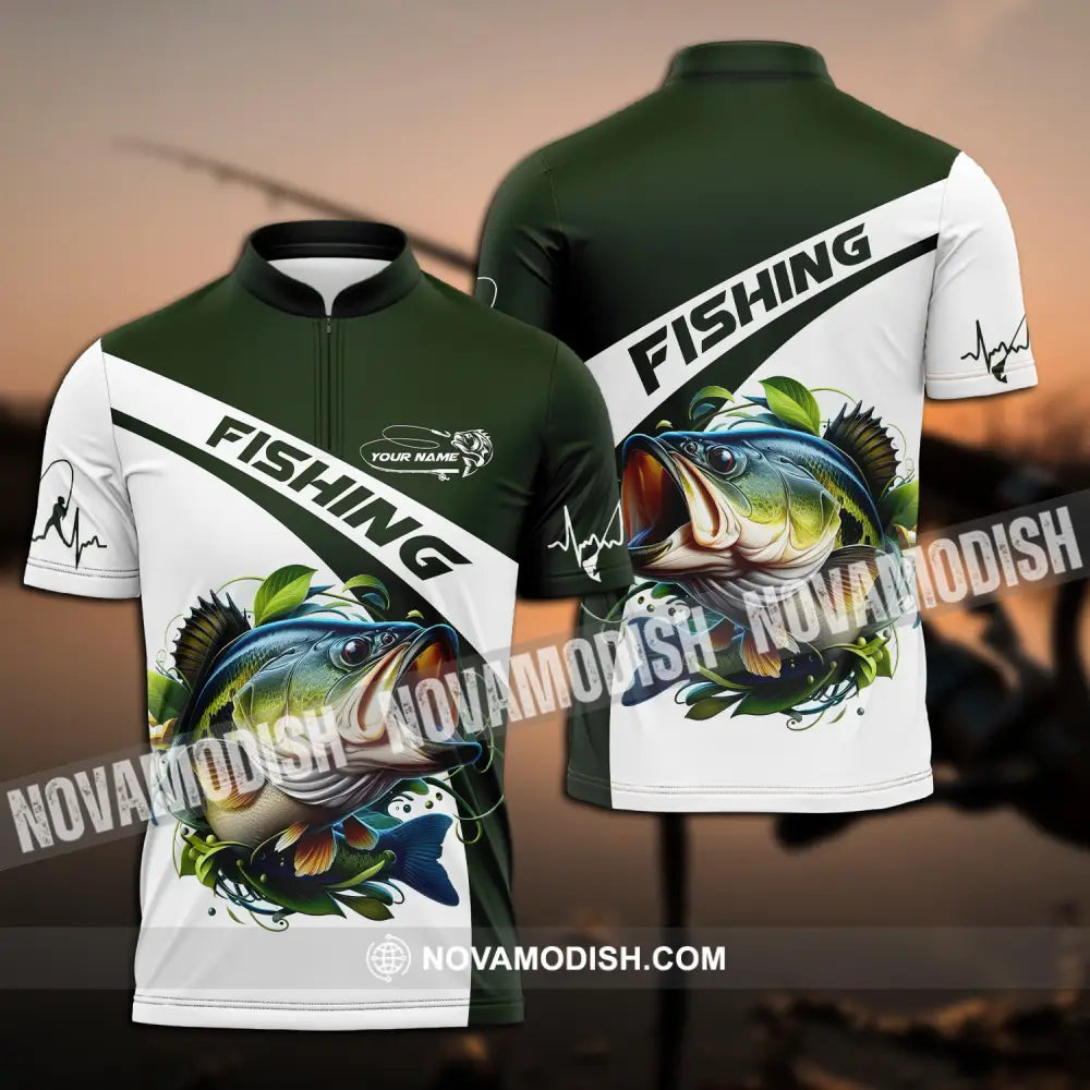 Unisex Shirt - Custom Name Shirt For Fisher Fishing Zipper Polo Shirt / S T-shirt
