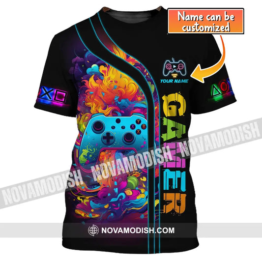 Unisex Shirt Custom Name For Game Lover Gamer T-Shirt Gift Gamers T-Shirt