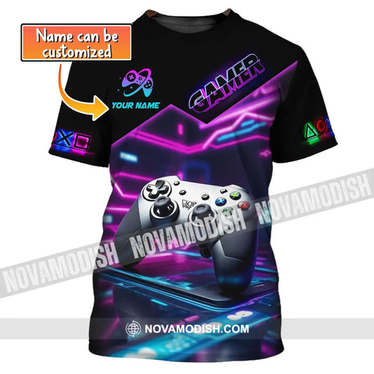 Unisex Shirt Custom Name For Gamers Gamer T-Shirt Gift Game Lover T-Shirt