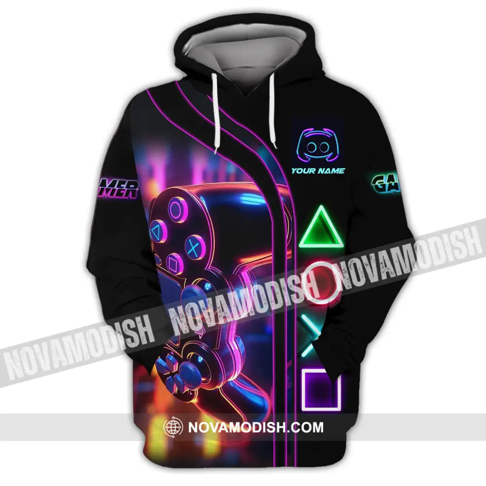 Unisex Shirt Custom Name For Gamers Gamer T-Shirt Gift Game Lover Hoodie / S T-Shirt
