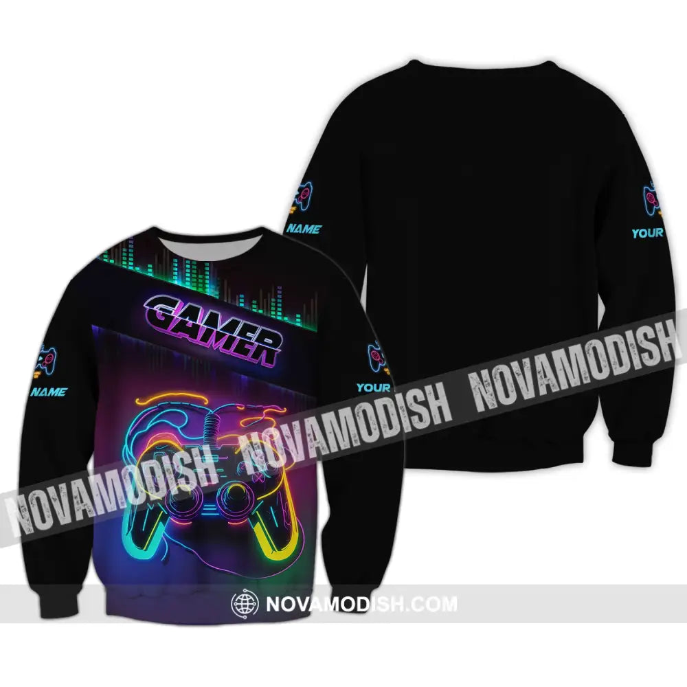 Unisex Shirt Custom Name For Gamers Gift Game Lover Gamer T-Shirt Hoodie Long Sleeve / S T-Shirt