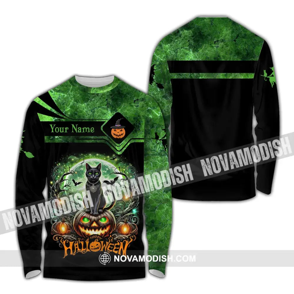 Unisex Shirt Custom Name For Halloween Polo Long Sleeve Gift / S T-Shirt