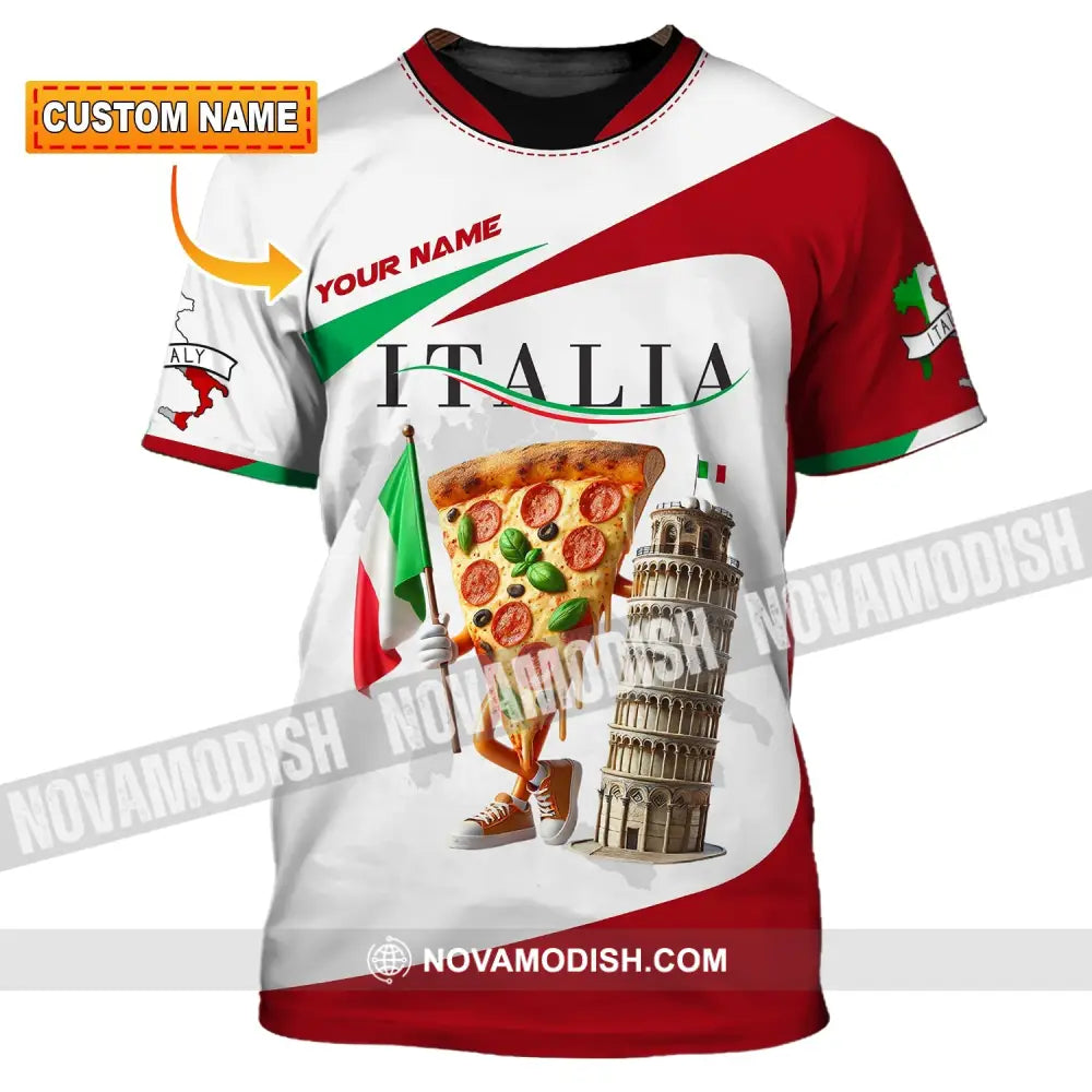 Unisex Shirt Custom Name For Italia Lover T-Shirt Hoodie Long Sleeve T-Shirt