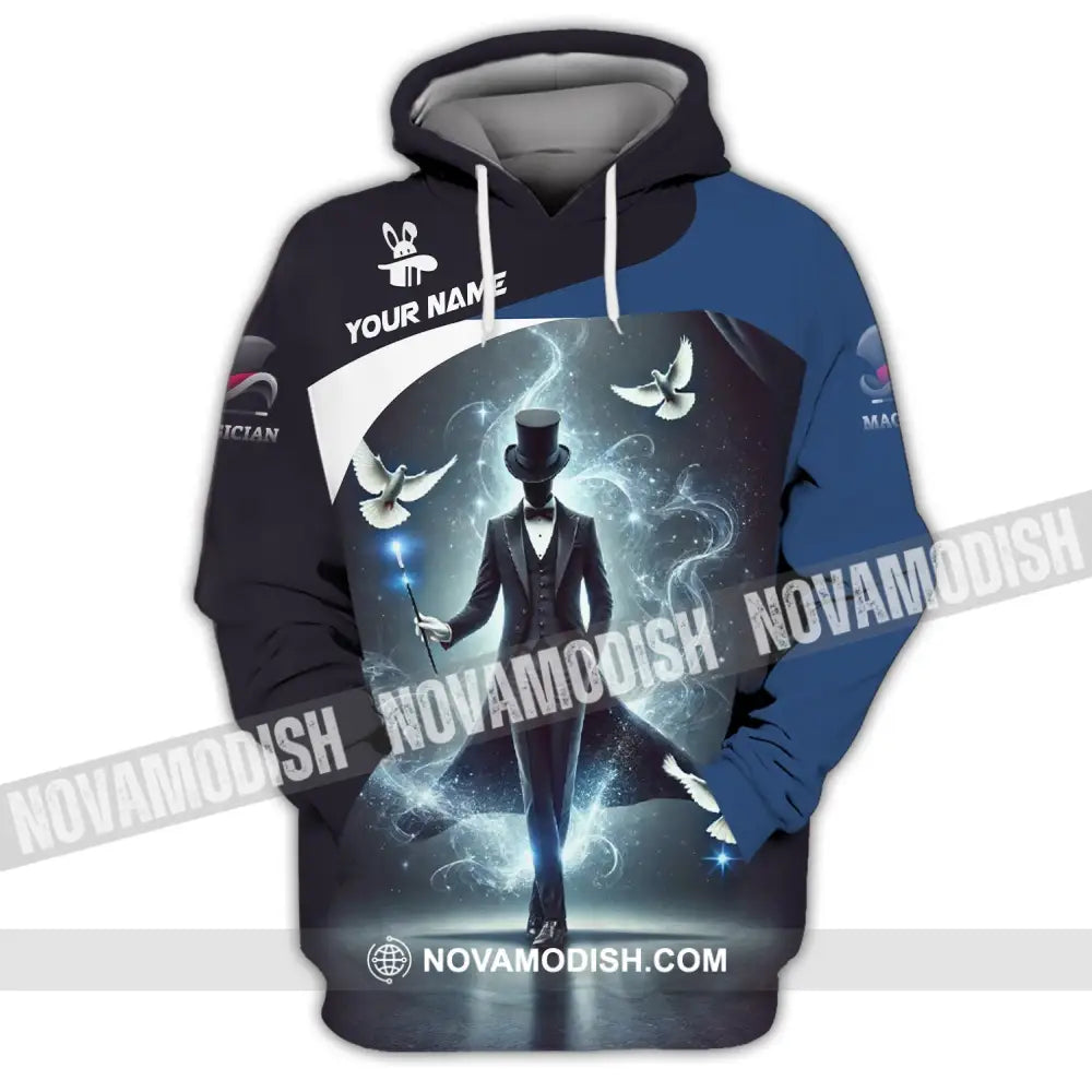 Unisex Shirt Custom Name For Magician T-Shirt Hoodie Long Sleeve / S T-Shirt