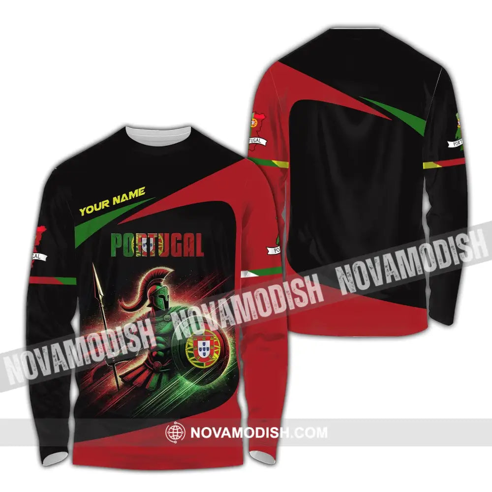 Unisex Shirt Custom Name For Portugal Lover T-Shirt Hoodie Long Sleeve / S T-Shirt