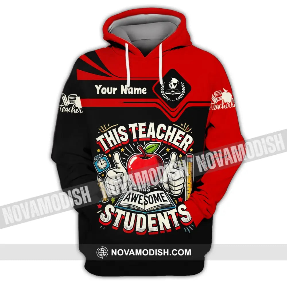 Unisex Shirt Custom Name For Teacher Life Tee Back To School Gift Hoodie / S T-Shirt