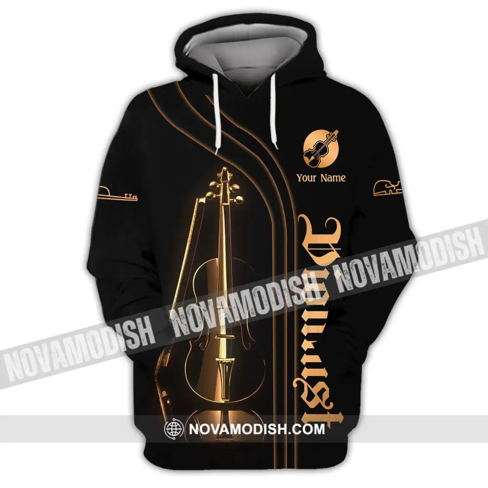Unisex Shirt Custom Name For Violinist Violin Musician Gift Clothing Hoodie / S T-Shirt
