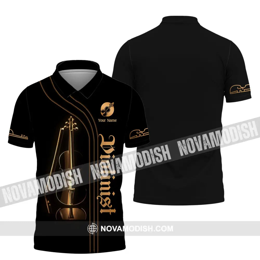 Unisex Shirt Custom Name For Violinist Violin Musician Gift Clothing Polo / S T-Shirt