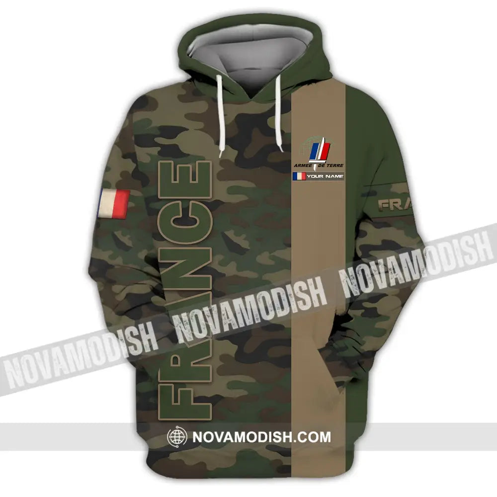 Unisex Shirt - Custom Name Shirt - France Armee De Terre Name Shirt Hoodie / S T-shirt