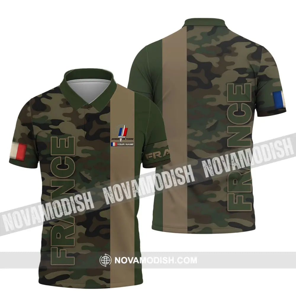 Unisex Shirt - Custom Name Shirt - France Armee De Terre Name Shirt Polo Shirt / S T-shirt