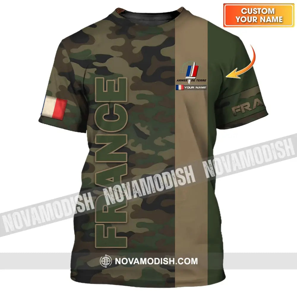 Unisex Shirt - Custom Name Shirt - France Armee De Terre Name Shirt T-shirt