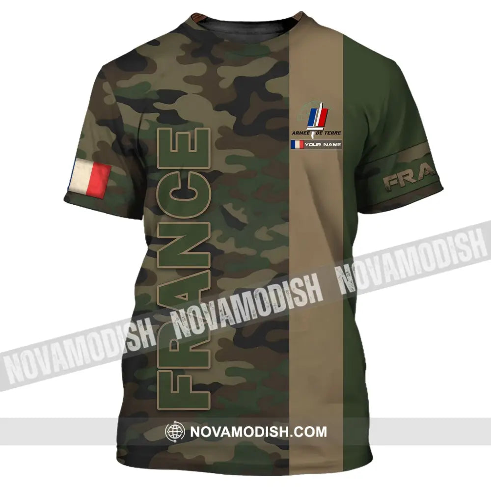 Unisex Shirt - Custom Name Shirt - France Armee De Terre Name Shirt T-Shirt / S T-shirt