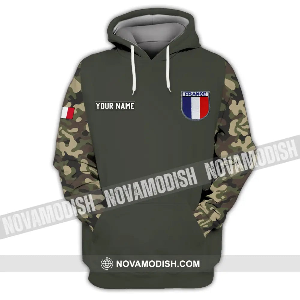 Unisex Shirt - Custom Name Shirt - France Logo Flag Color Shirt Hoodie / S T-shirt