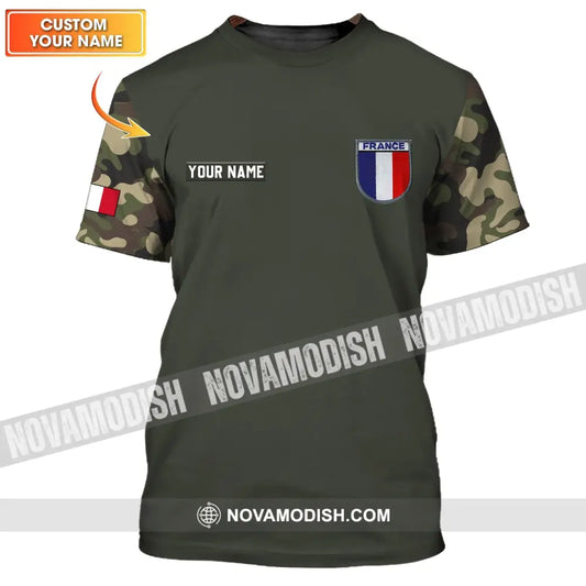 Unisex Shirt - Custom Name Shirt - France Logo Flag Color Shirt T-shirt