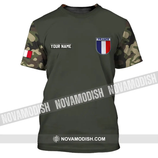 Unisex Shirt - Custom Name Shirt - France Logo Flag Color Shirt T-Shirt / S T-shirt