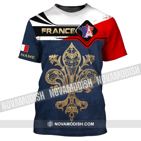 Unisex Shirt - Custom Name Shirt - France Map Shirt T-Shirt / S T-shirt