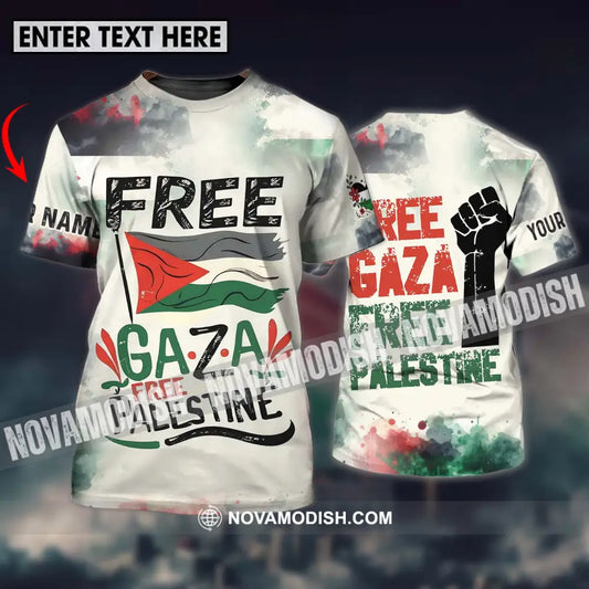 Unisex Shirt - Custom Name Shirt Free Gaza Free Palestine T-shirt