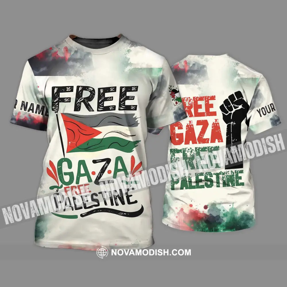 Unisex Shirt - Custom Name Shirt Free Gaza Free Palestine T-Shirt / S T-shirt