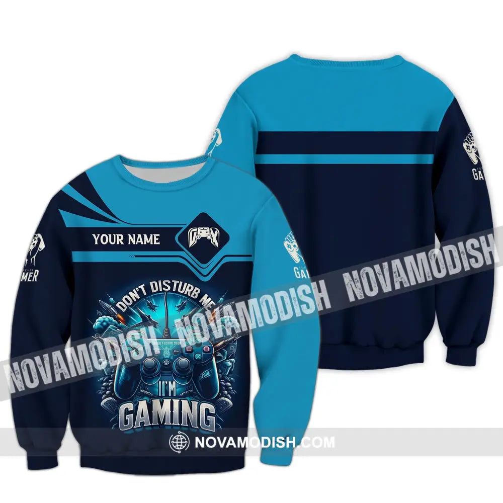 Unisex Shirt Custom Name Gamer For Game Lover Apparel Long Sleeve / S T-Shirt