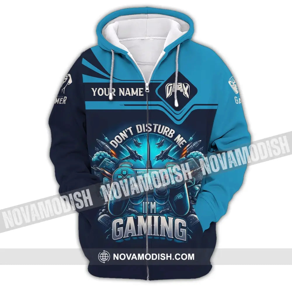 Unisex Shirt Custom Name Gamer For Game Lover Apparel Zipper Hoodie / S T-Shirt