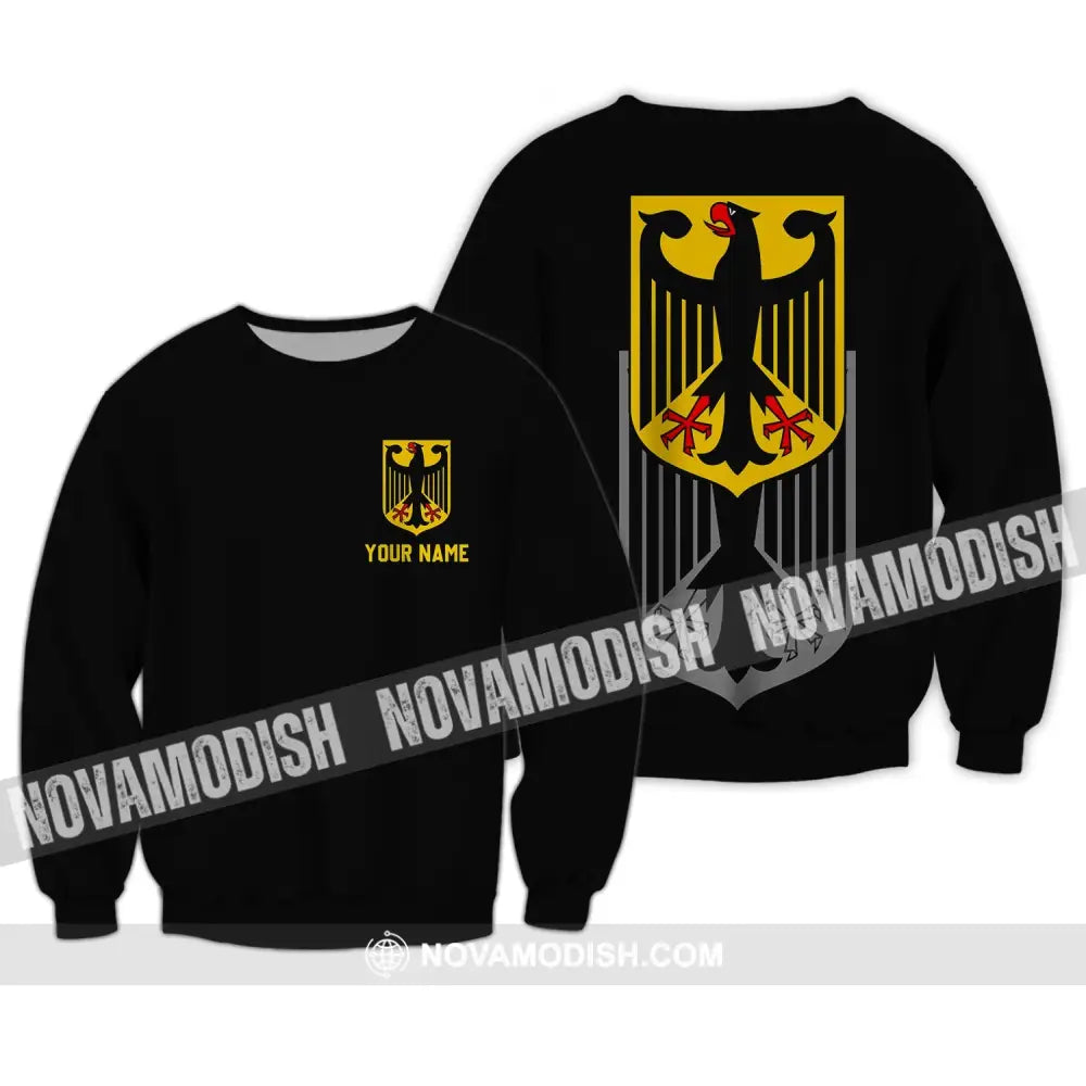 Unisex Shirt - Custom Name Shirt - Germany All Over Style Name Shirt Long Sleeve / S T-shirt