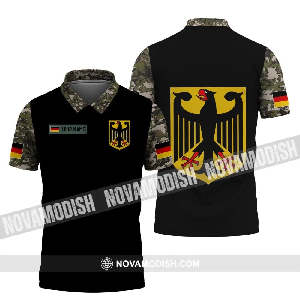 Unisex Shirt - Custom Name Shirt - Germany Army 3D Shirt Polo Shirt / S T-shirt