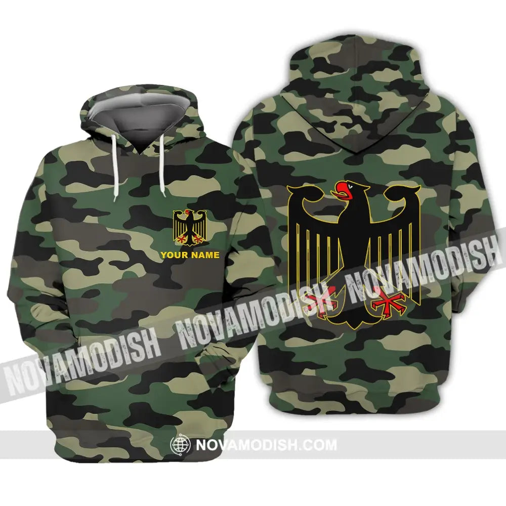 Unisex Shirt - Custom Name Shirt - Germany Camo All Over Shirt Hoodie / S T-shirt