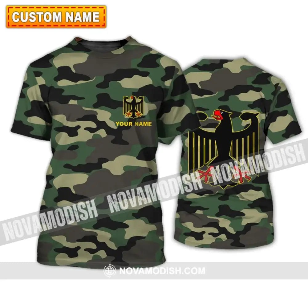 Unisex Shirt - Custom Name Shirt - Germany Camo All Over Shirt T-shirt