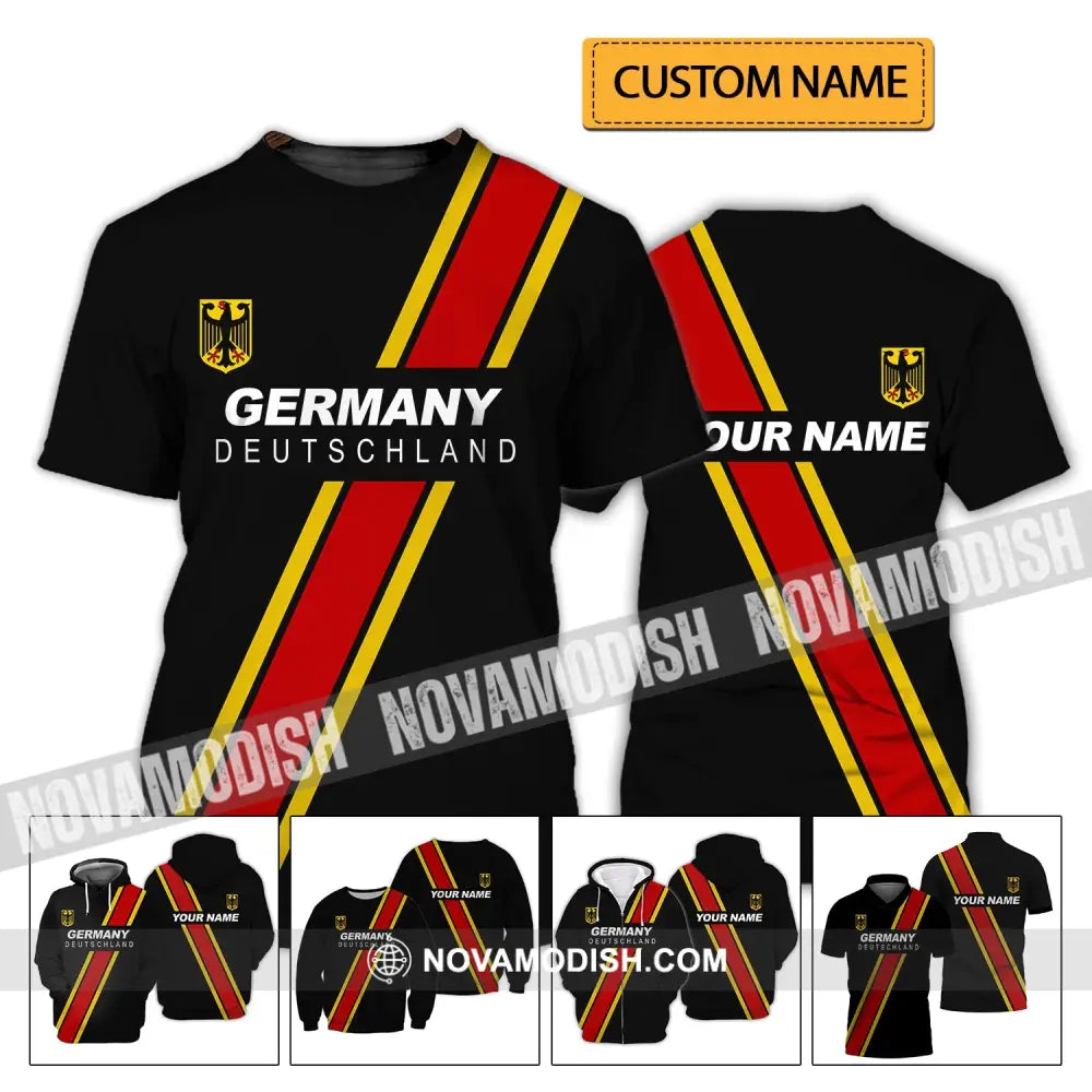 Unisex Shirt - Custom Name Shirt - Germany Deutschland Sport Style Name Shirt T-shirt