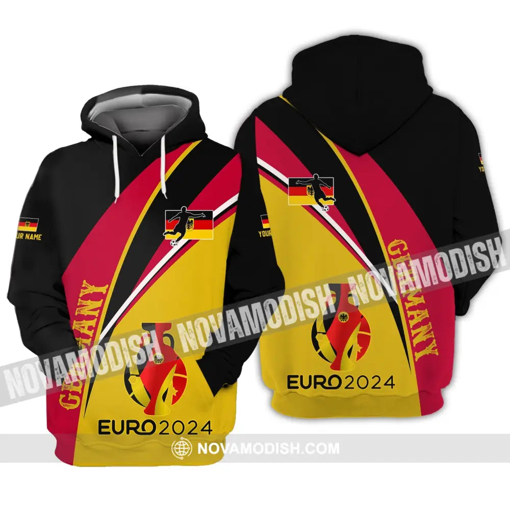 Unisex Shirt - Custom Name Shirt Germany Euro 2024 Flag Color Shirt Hoodie / S T-shirt