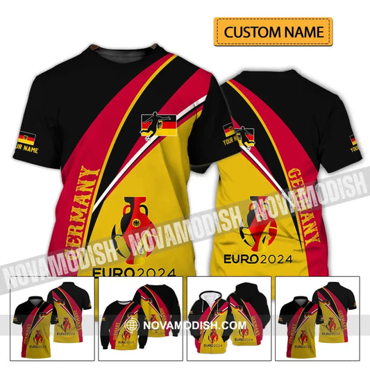 Unisex Shirt - Custom Name Shirt Germany Euro 2024 Flag Color Shirt T-shirt