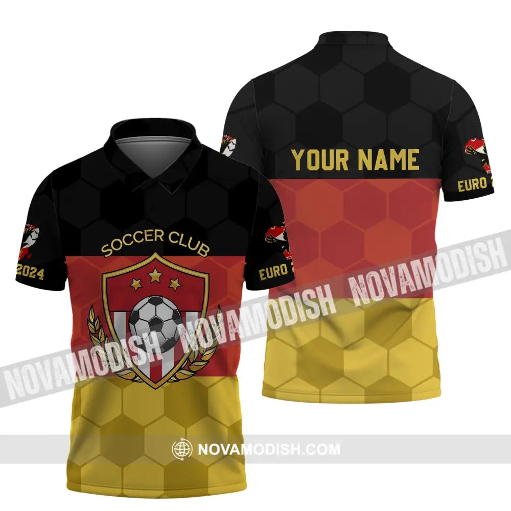 Unisex Shirt - Custom Name Shirt Germany Flag Color And Icon Polo Shirt / S T-shirt