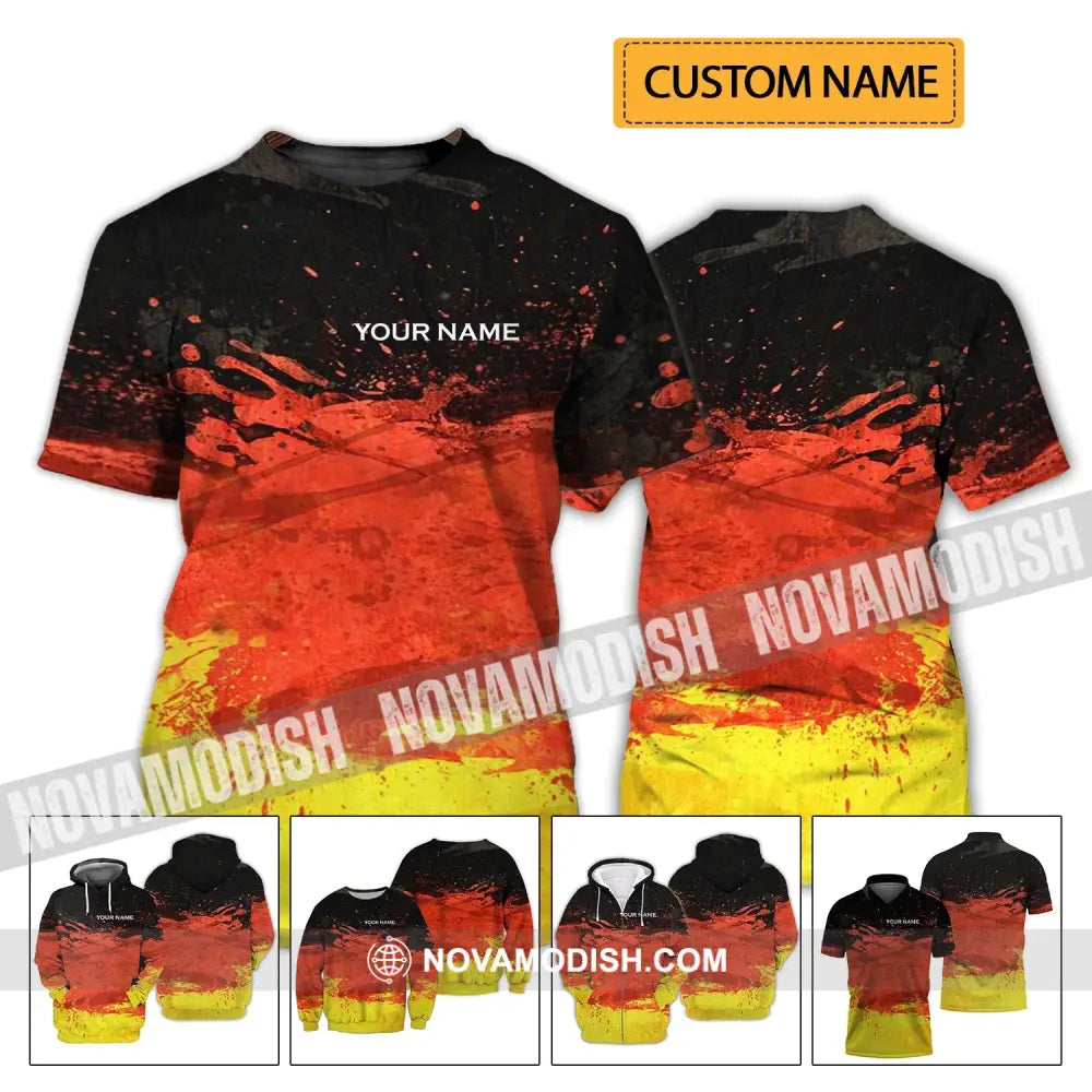 Unisex Shirt - Custom Name Shirt - Germany Flag Color Shirt T-shirt