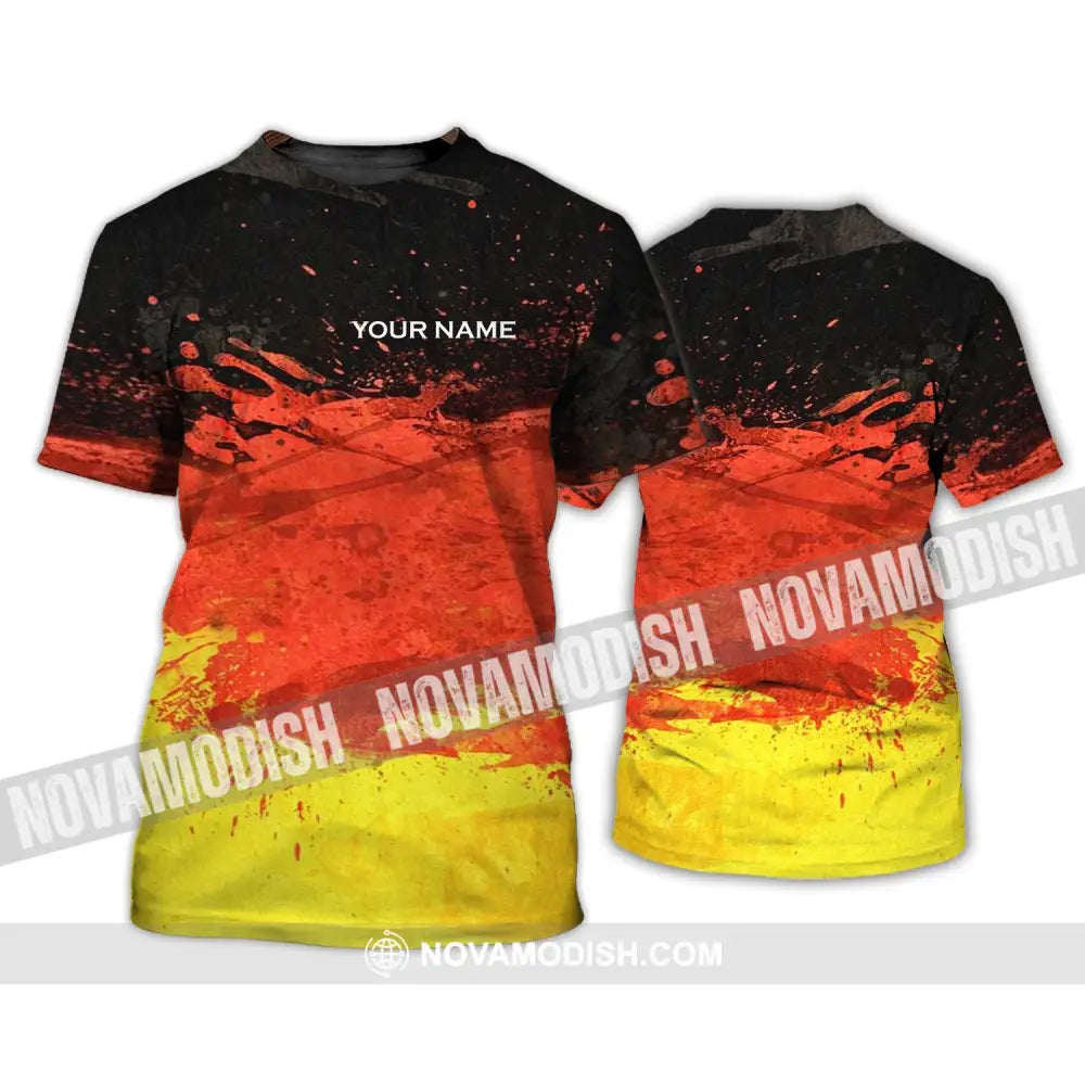 Unisex Shirt - Custom Name Shirt - Germany Flag Color Shirt T-Shirt / S T-shirt