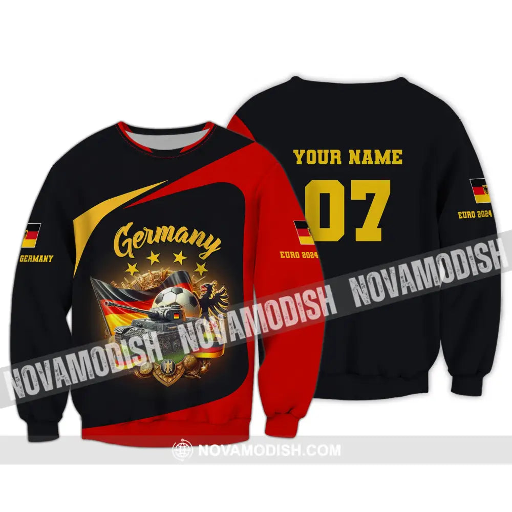 Unisex Shirt Custom Name Germany Football Polo Long Sleeve Soccer Lover / S T-Shirt