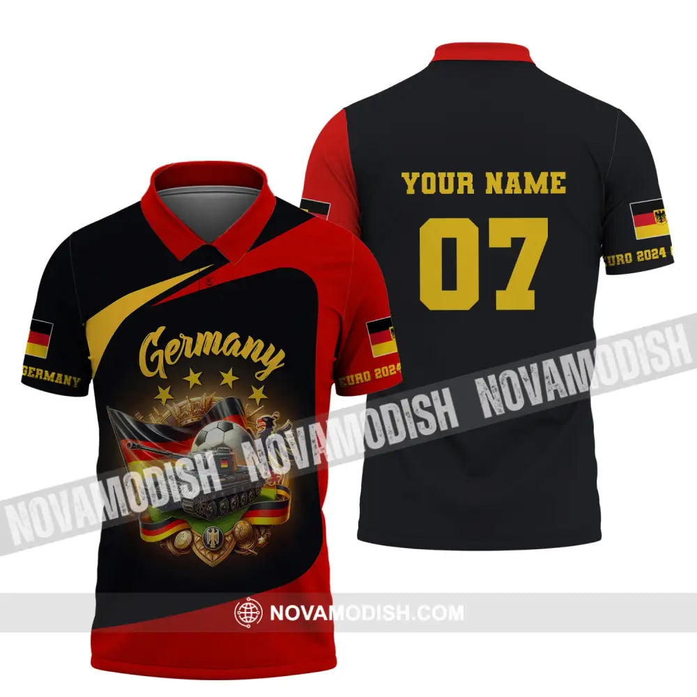 Unisex Shirt Custom Name Germany Football Polo Long Sleeve Soccer Lover / S T-Shirt