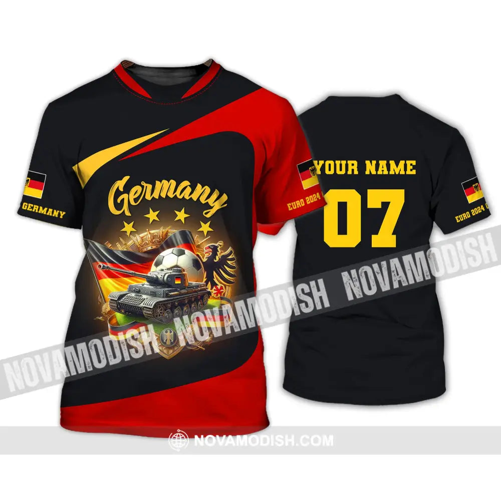 Unisex Shirt Custom Name Germany Football Polo Long Sleeve Soccer Lover T-Shirt / S