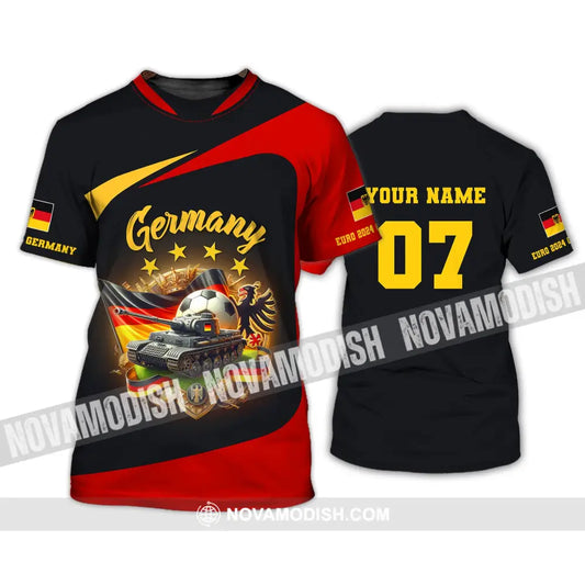 Unisex Shirt Custom Name Germany Football Polo Long Sleeve Soccer Lover T-Shirt / S