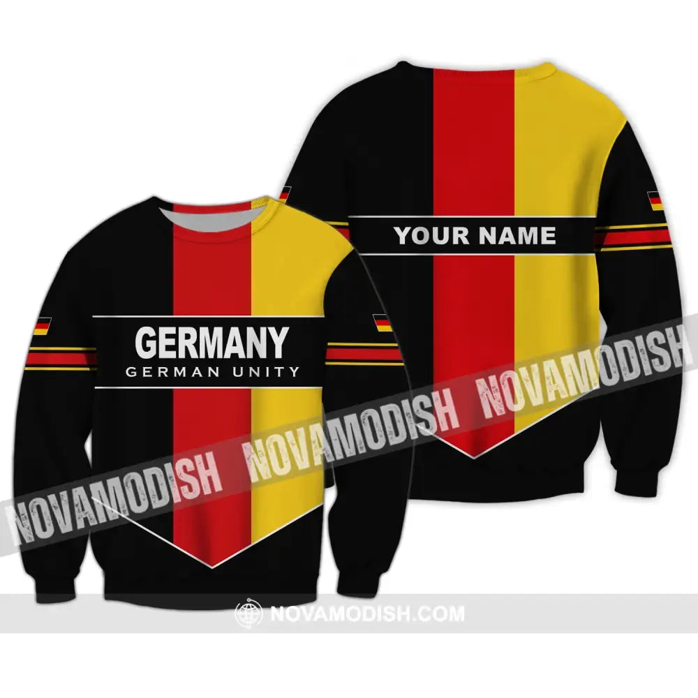 Unisex Shirt - Custom Name Shirt - Germany German Unity Shirt Long Sleeve / S T-shirt