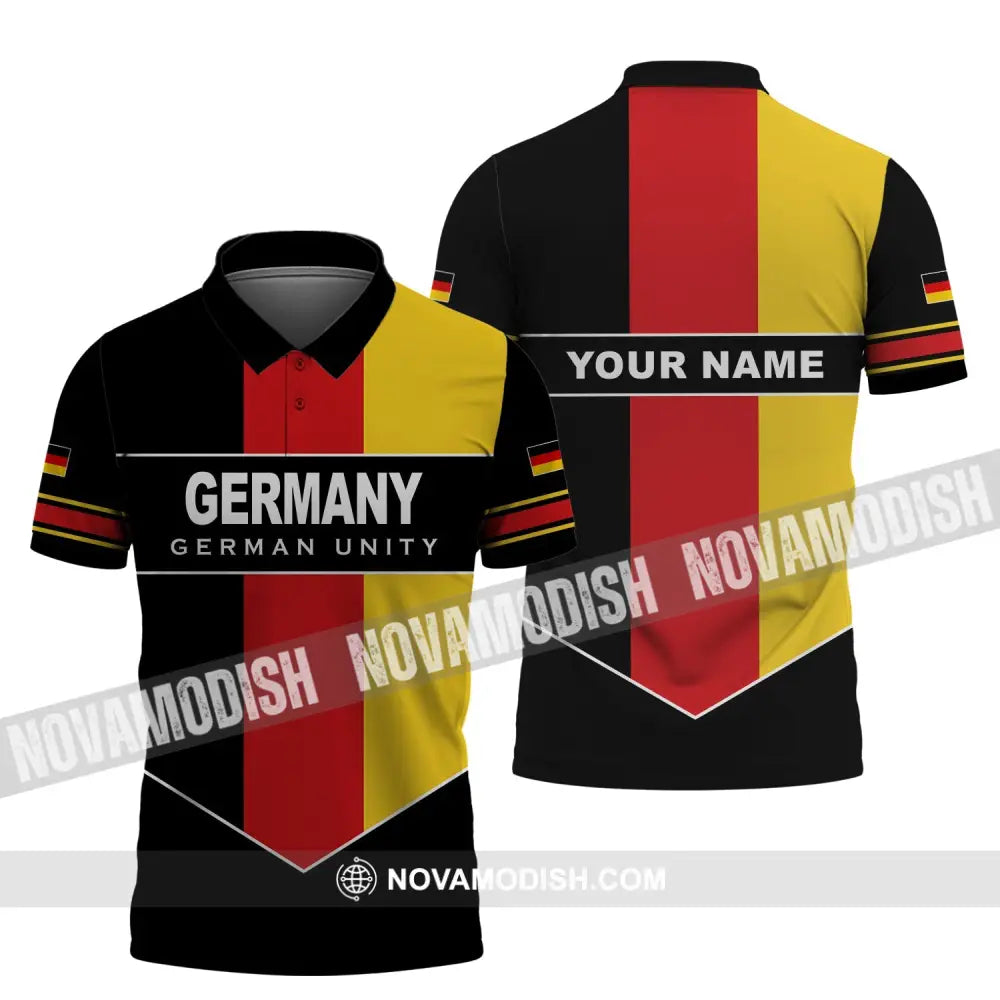 Unisex Shirt - Custom Name Shirt - Germany German Unity Shirt Polo Shirt / S T-shirt