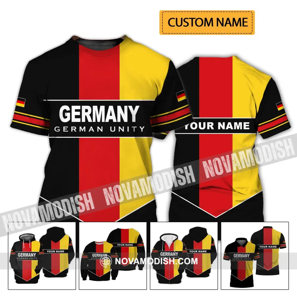 Unisex Shirt - Custom Name Shirt - Germany German Unity Shirt T-shirt