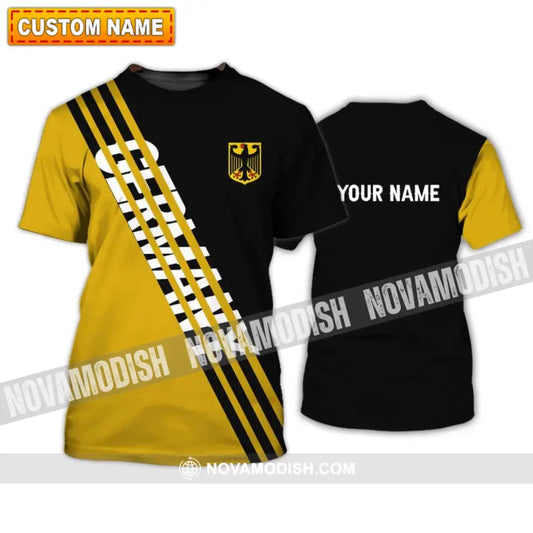 Unisex Shirt - Custom Name Shirt - Germany Lifestyle Yellow And Black Shirt T-shirt