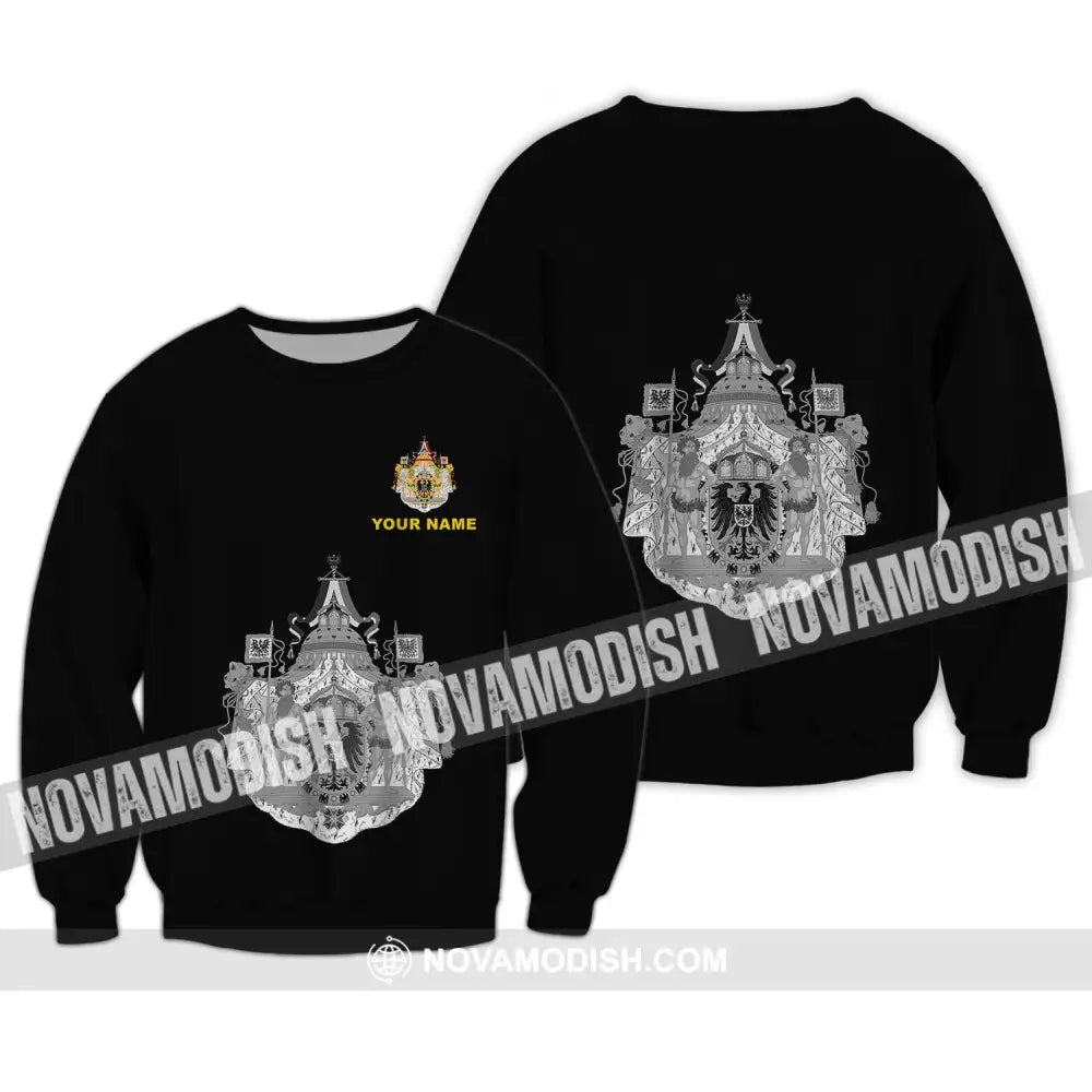 Unisex Shirt - Custom Name Shirt - Germany Logo 3D Name Shirt Long Sleeve / S T-shirt